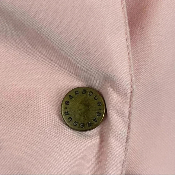 Barbour Women's US 8 EURO 38 Rose Pink Jacket Button Front Lightweight Polyester - Picture 5 of 10